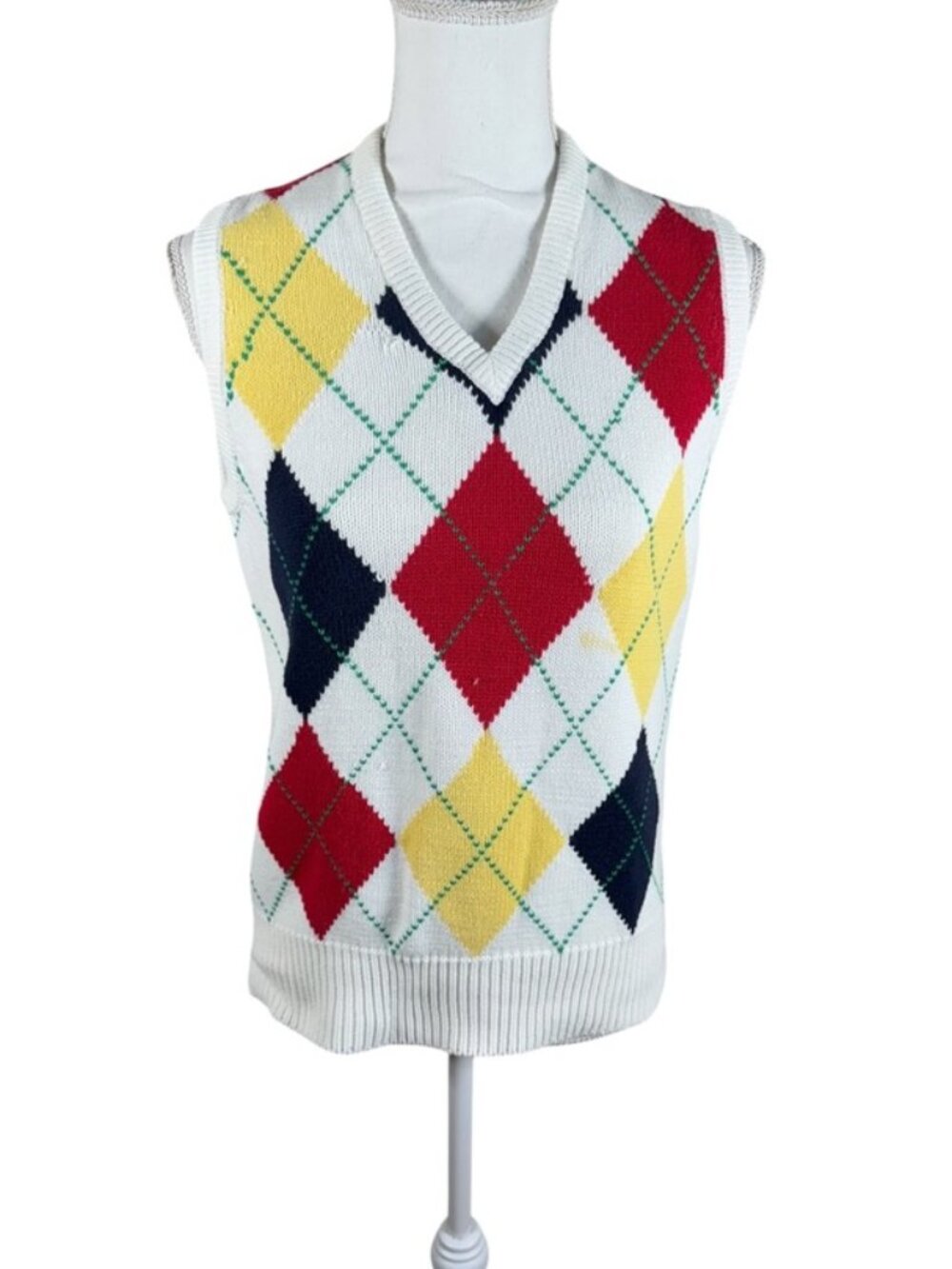 Lady La Mode Argyle Sweater Vest